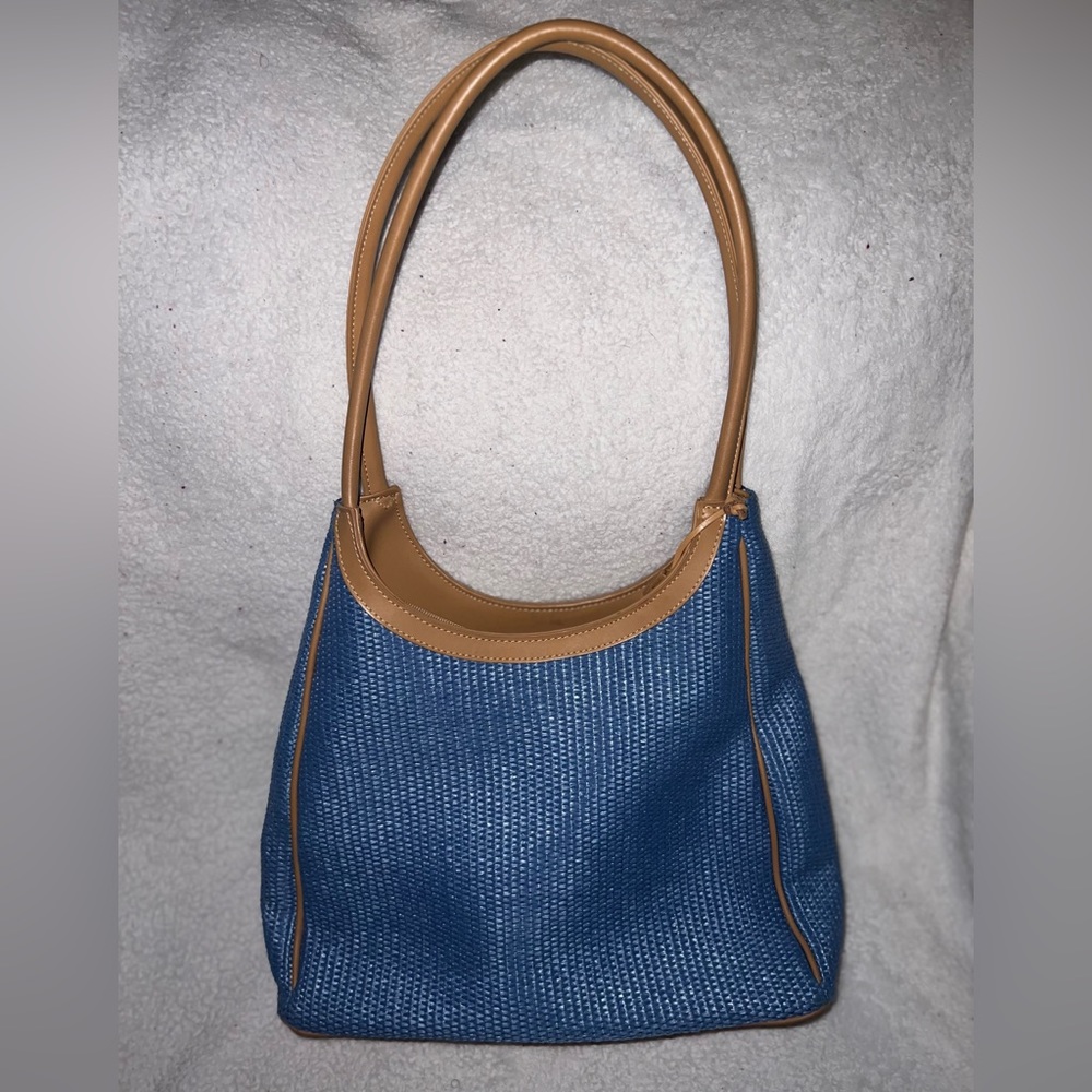 Fossil Woven Straw Purse Bag | Blue | - Picture 3 of 9